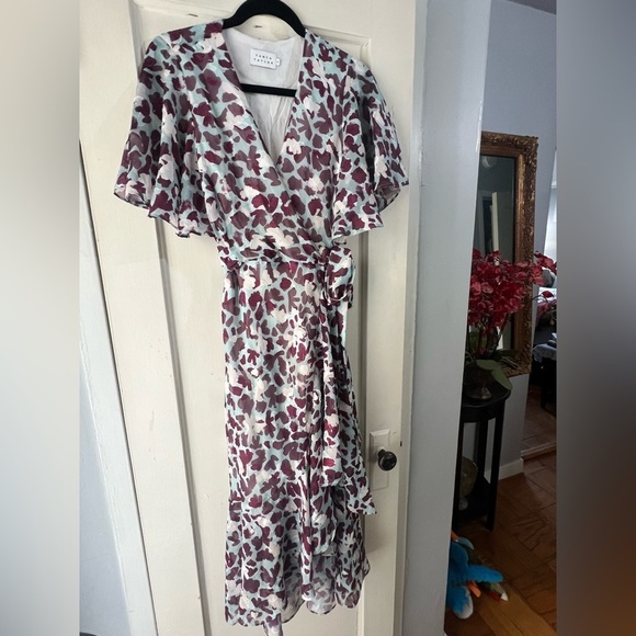 Tanya Taylor Blair Chiffon Wrap Maxi Midi Dress 8 - Picture 8 of 10